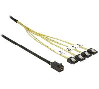Delock 83393 cable serial attached scsi (sas) 1 m negro, plata