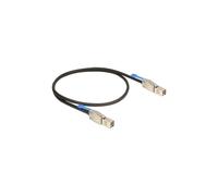 DeLOCK 83394 Cable SCSI (SAS) de conexión serie - 1 m - Negro, Plata