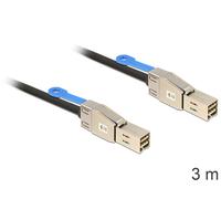 Delock 83396 cable serial attached scsi (sas) 3 m negro, plata
