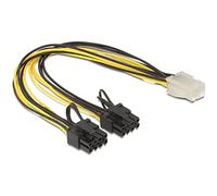 DELOCK 83433 - PCI Expre. Alimentación eléctrica. 6 pin hembra>2x 8 pin