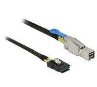 DeLOCK 83616 cable Serial Attached SCSI (SAS) 1 m 6 Gbit/s Negro - Cable SAS (1 m, Mini SAS HD SFF-8644, Mini SAS SFF-8087, Male connector / Male connector, 6 Gbit/s, Negro)