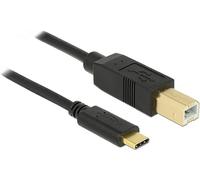 DeLOCK 83666 3m USB C USB B Macho Macho Negro - Cable USB (3 m, USB C, USB B, 2.0, 480 Mbit/s, Negro)