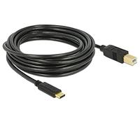 DeLOCK 83667 4m USB C USB B Macho Macho Negro - Cable USB (4 m, USB C, USB B, 2.0, 480 Mbit/s, Negro)