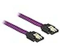 Cable SATA III Delock 0,5 m Macho/Macho Púrpura