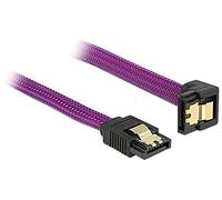 DeLOCK 83695 Cable de SATA 0,3 m Púrpura - Cable SATA (0,3 m, SATA III, Male Connector/Male Connector, Púrpura, Derecho, Abajo)