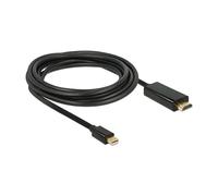 DeLOCK 83698 Cable Adaptador Mini DisplayPort a HDMI 1 m Macho-Macho 1920x1200 8.16 Gbit/s Negro
