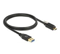 DeLOCK 83717 - Cable USB (1 m, USB A, USB C, 3.1 (3.1 Gen 2), Male connector / Male connector, Negro)