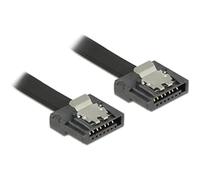DELOCK 83838 - Cable SATA FLEXI 6 Gb/s 10 cm de metal negro