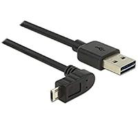 DeLOCK 83849 - Cable USB (0,5 m, USB A, Micro-USB B, 2.0, Male connector / Male connector, Negro)