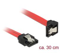Delock 83978 cable de sata 0,3 m sata 7-pin negro, rojo