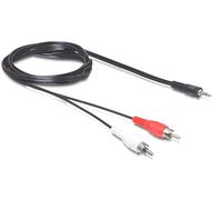 Delock 84000 cable de audio 1,5 m 2 x rca 3,5mm negro