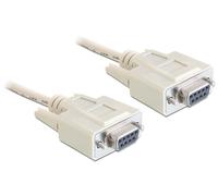 Cable serie DELOCK 84250 5 m Sub-D9 a Sub-D9 hembra gris
