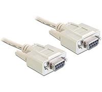 DeLOCK 84250 - Cable de serie (Gris, 5 m, Sub-D9, Sub-D9, Female connector / Fem