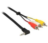 Delock 84724 cable de audio 1,5 m 3,5mm 3 x rca negro
