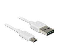 DeLOCK 84805 - Cable USB (0,2 m, USB A, Micro-USB B, 2.0, 480 Mbit/s, Blanco)