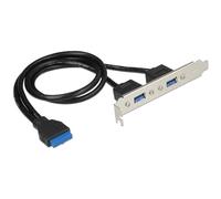 DeLOCK 84836 tarjeta y adaptador de interfaz Interno USB 3.0 - Accesorio (USB 3.0, Negro, Azul, Plata, 5 Gbit/s, Bolsa de plástico)