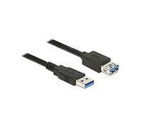 DeLOCK 85058 - Cable USB (5 m, USB A, USB A, 3.0 (3.1 Gen 1), Male Connector/Female Connector, Negro)