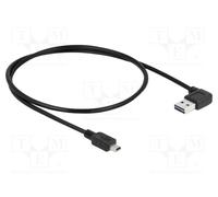 85175 Cable USB 2.0 chapado en oro 0,5m negro 24AWG,28AWG 480Mbps DELOCK