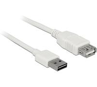 DeLOCK 85199 - Cable USB (1 m, USB A, USB A, 2.0, Male connector / Female connector, Blanco)