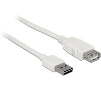 DeLOCK 85201 - Cable USB (3 m, USB A, USB A, 2.0, Male connector / Female connector, Blanco)