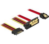 DeLOCK 85229 cable de SATA 0,3 m SATA 7-pin SATA 22-pin Negro - Cable SATA (0,3 m, SATA III, SATA 7-pin, SATA 22-pin, Female connector / Female connector, Negro)