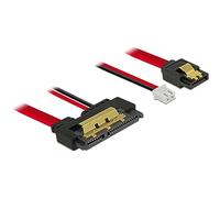 DeLOCK 85240 cable de SATA 0,2 m SATA 7-pin SATA 22-pin Negro - Cable SATA (0,2 m, SATA III, SATA 7-pin, SATA 22-pin, Female connector / Female connector, Negro)