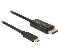 DeLOCK 85256 adaptador de cable de vídeo 2 m USB C DisplayPort Negro - Adaptadores de cable de vídeo (2 m, USB C, DisplayPort, Macho, Macho, Oro)
