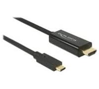 Enchufe Delock USB Type-C < Enchufe DisplayPort (DP Alt Mode) 4K 60Hz, 3 m, negro