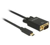 Delock 85261 adaptador de cable de vídeo 1 m usb tipo c vga (d-sub) n