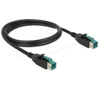 DeLOCK 85492 - Cable (1 m, Male connector / Male connector, PoweredUSB, PoweredUSB, Negro)