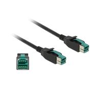 DeLOCK 85496 - Cable (5 m, Male connector / Male connector, PoweredUSB, PoweredUSB, Negro)