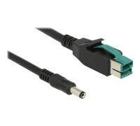 DeLOCK 85497 - Cable (1 m, Male connector / Male connector, PoweredUSB, Negro)