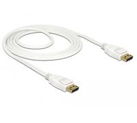 Delock 85509 - cable displayport displayport (1,5 m), color blanco