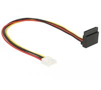 Delock Cable Power Floppy de 4 pines hembra a SATA de 15 pines hembra de metal, 30 cm