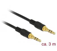 Delock 85551 cable de audio 3 m 3,5mm negro
