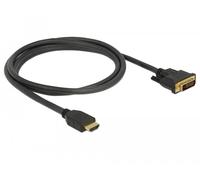 DELOCK 85653 Cable HDMI a DVI 24+1 Bidireccional Macho a Macho 1.5m Chapado en Oro