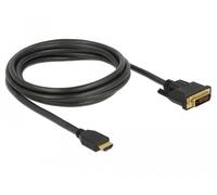 Adaptador de cable de vídeo DeLOCK 85654 2 m HDMI a DVI Negro