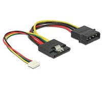 DeLOCK 85673 cable de alimentación interna 0,15 m - Cables de alimentación interna (0,15 m, SATA de 15 pines, Male connector / Female connector, Derecho, Derecho, Multicolor)