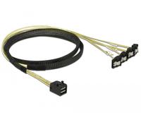 Delock 85685 cable scsi negro, amarillo 1 m 1 x mini sas hd sff-8643 4