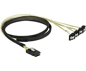 DeLOCK 85687 85687 Interfaz de cable/adaptador 1 x Mini SAS SFF-8087 4 x SATA de 7 pines Negro - Amarillo