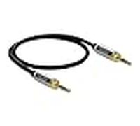 Delock 85784 cable de audio 0,5 m 3,5mm negro, gris