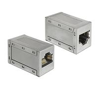 DeLOCK 86088 Adaptador de Cable RJ45 Gris - Adaptador para Cable (RJ45, RJ45, Female Connector/Female Connector, Gris)