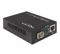 DeLOCK 86110 convertidor de medio 1000 Mbit/s Negro - Convertidor de red (1000 Mbit/s, 10Base-T,100Base-T,1000Base-T, 100Base-X,1000Base-X, IEEE 802.3,IEEE 802.3u,IEEE 802.3ab,IEEE 802.3z, 10,100,1000 Mbit/s, SFP)