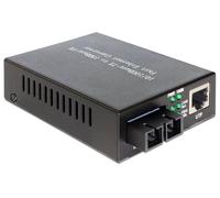 DeLOCK 86215 convertidor de Soporte de Red 100 Mbit/s 1310 NM Monomodo Negro - Convertidores de Soporte de Red (100 Mbit/s, 100Base-TX,10Base-T, 100Base-FX, 10,100 Mbit/s, SC, 20000 m)