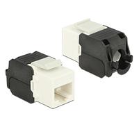 DeLOCK 86266 Negro, Blanco Conector - Conectores de Cable (Negro, Blanco, Bolsa de plástico)