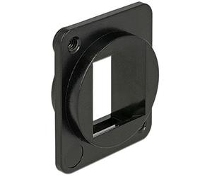 DeLock 86275 Keystone - Soporte (1 Puerto, XLR, Tipo D), Color Negro