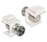 DeLOCK 86302 módulo de conector de red - Módulos de conectores de red (Blanco, IEC, F, 16,3 mm, 27,8 mm, 22,3 mm)