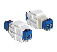 Delock 86323 módulo de conector de red - Módulos de conectores de red (Azul, Blanco, terminalblock, terminalblock, 41,9 mm, 16,8 mm, 21,8 mm)