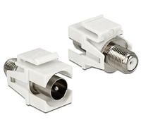DeLOCK 86335 - Adaptador Módulo Keystone IEC a F Socket Blanco