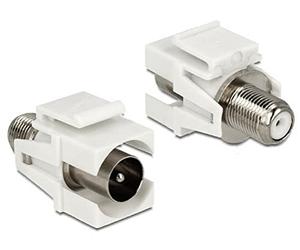DeLOCK 86335 - Adaptador Módulo Keystone IEC a F Socket Blanco